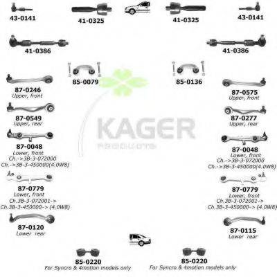 KAGER 801012 Підвіска колеса