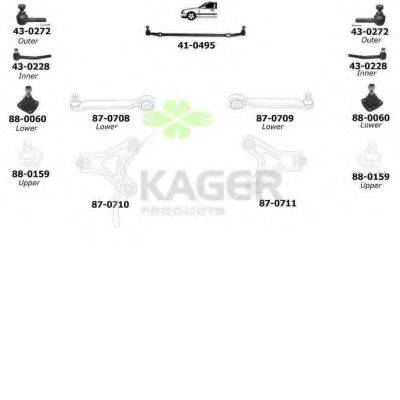 KAGER 801369 Підвіска колеса
