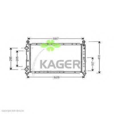 KAGER 310060 Радіатор, охолодження двигуна