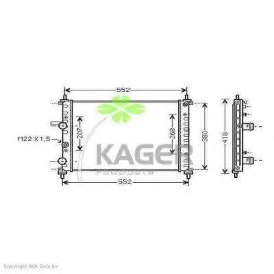 KAGER 310417 Радіатор, охолодження двигуна