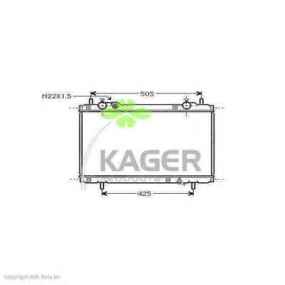 KAGER 310419 Радіатор, охолодження двигуна