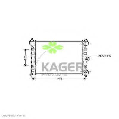 KAGER 311189 Радіатор, охолодження двигуна