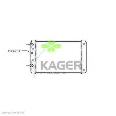 KAGER 311208 Радіатор, охолодження двигуна