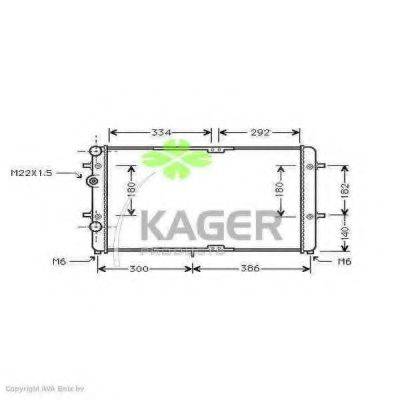 KAGER 311220 Радіатор, охолодження двигуна