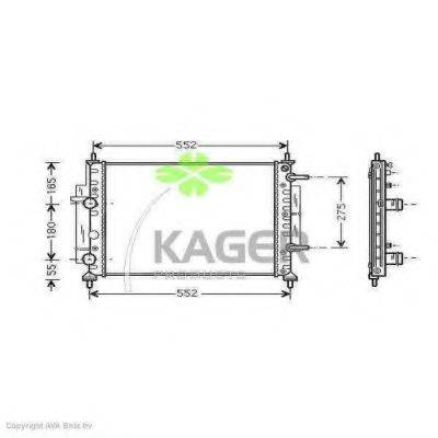 KAGER 311830 Радіатор, охолодження двигуна