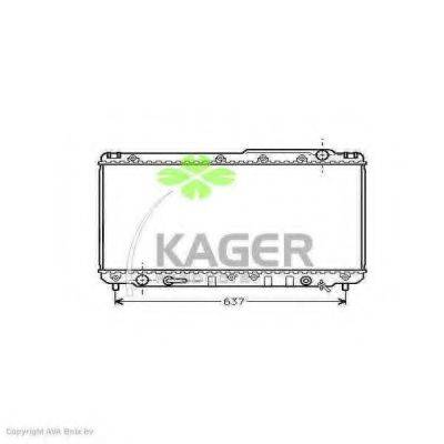 KAGER 311870 Радіатор, охолодження двигуна