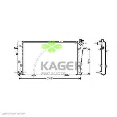 KAGER 313443 Радіатор, охолодження двигуна