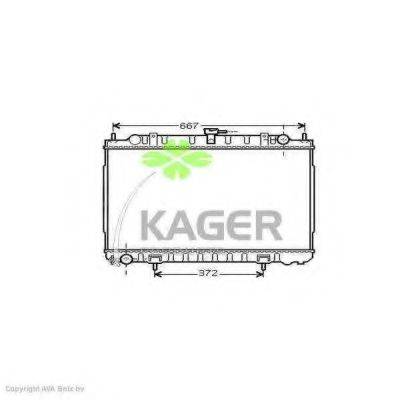 KAGER 313580 Радіатор, охолодження двигуна