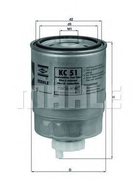 MAHLE ORIGINAL KC51 Паливний фільтр