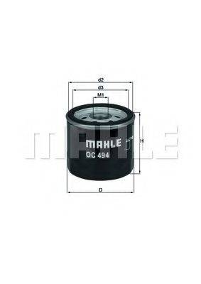 MAHLE ORIGINAL OC494 Масляний фільтр