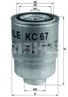 MAHLE ORIGINAL KC67 Паливний фільтр