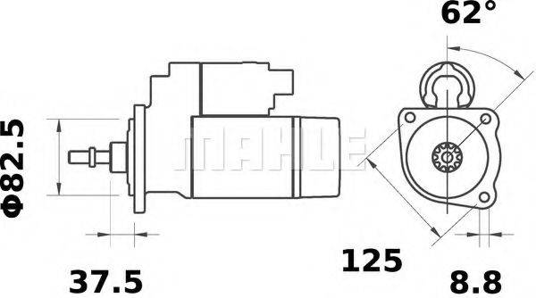 MAHLE ORIGINAL MS113 Стартер