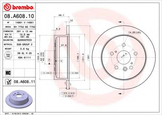 BRECO BS7752 гальмівний диск