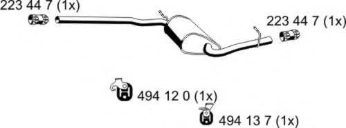 ERNST 244046 Середній глушник вихлопних газів
