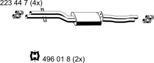 VEGAZ BS-298 Середній глушник вихлопних газів