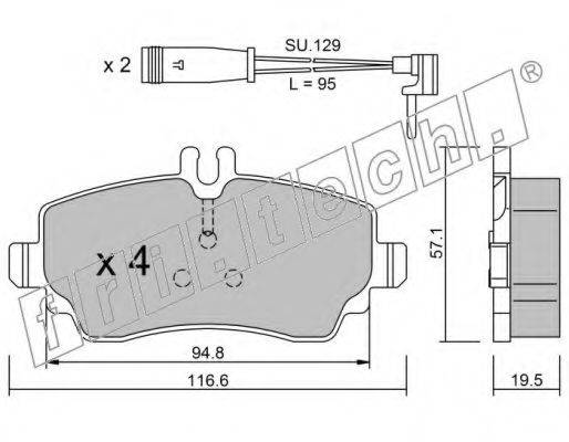 FRI.TECH. 3191W Комплект гальмівних колодок, дискове гальмо