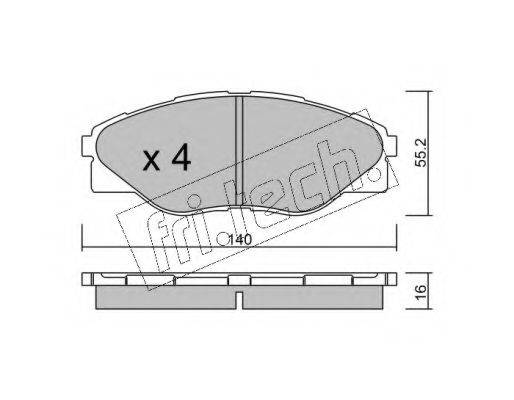 FRI.TECH. 9520 Комплект гальмівних колодок, дискове гальмо