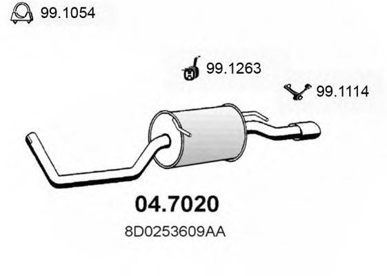 ASSO 047020 Глушник вихлопних газів кінцевий