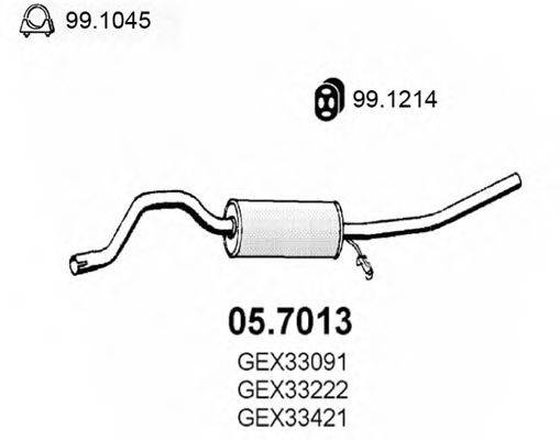 ROVER/AUSTIN GEX33091 Глушник вихлопних газів кінцевий