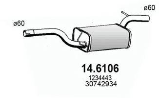 VOLVO 1253561 Середній глушник вихлопних газів
