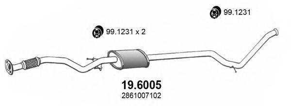 ASSO 196005 Середній глушник вихлопних газів