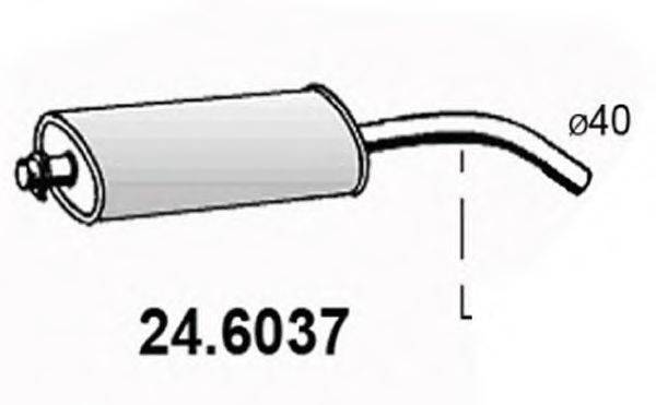 ASSO 246037 Середній глушник вихлопних газів