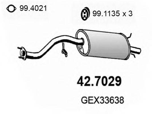 ROVER/AUSTIN GEX33638 Глушник вихлопних газів кінцевий