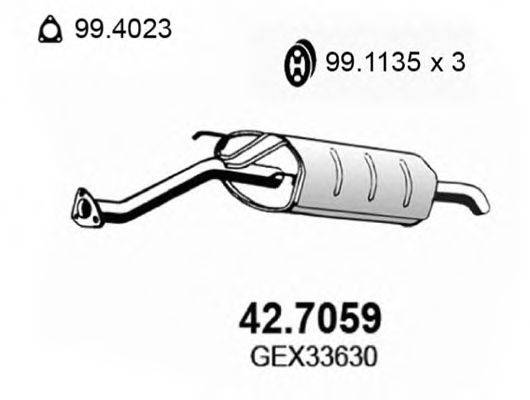 ROVER/AUSTIN GEX33630 Глушник вихлопних газів кінцевий