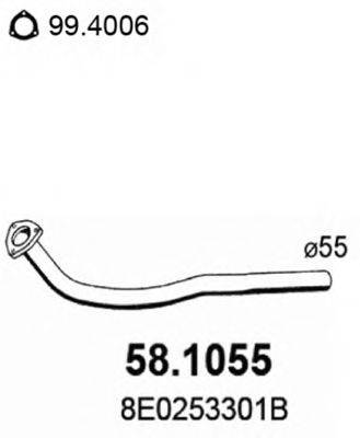 ASSO 581055 Труба вихлопного газу
