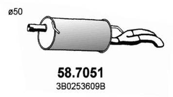 ASSO 587051 Глушник вихлопних газів кінцевий