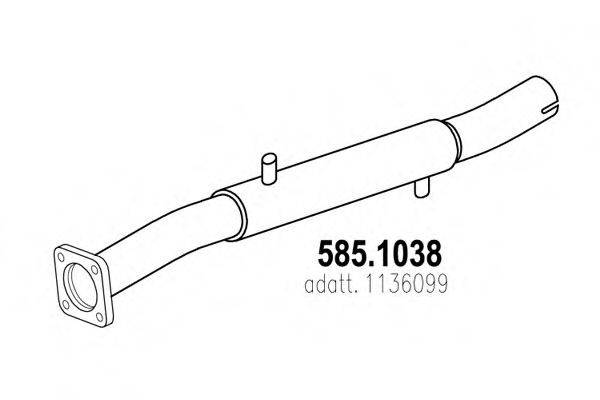 ASSO 5851038 Труба вихлопного газу