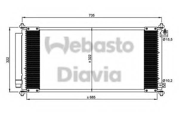 WEBASTO 82D0226264MA Конденсатор, кондиціонер