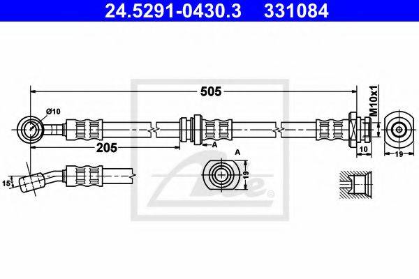 SUZUKI 5155083E00 Гальмівний шланг