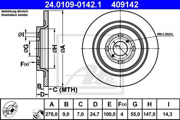 DAIHATSU 42431-0D060 гальмівний диск