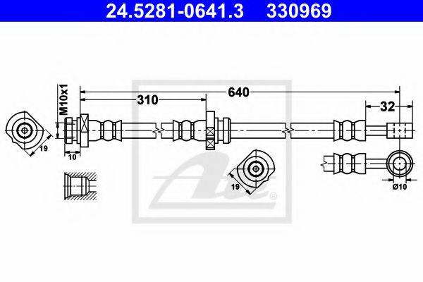 NIPPARTS J3701165 Гальмівний шланг