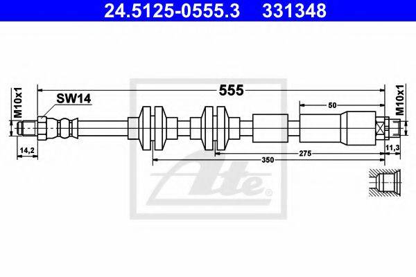 BMW 34306787316 Гальмівний шланг