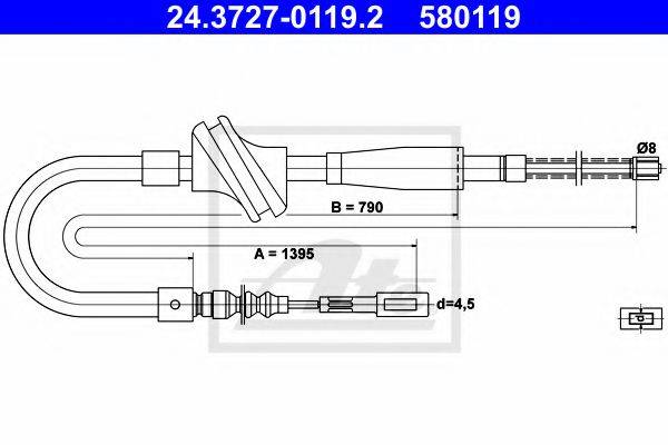 QUINTON HAZELL BC2402 Трос, стоянкова гальмівна система