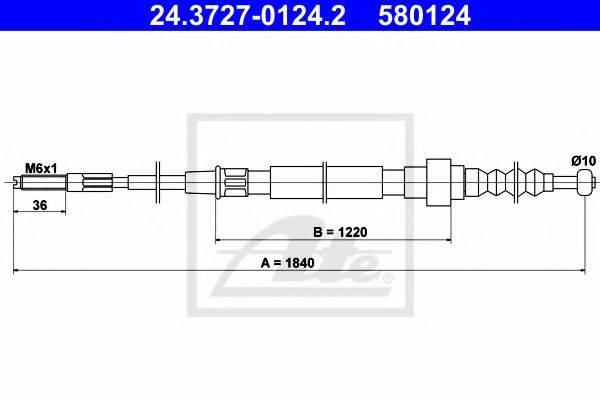 VAG 191 609 721D Трос, стоянкова гальмівна система