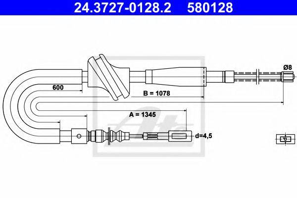 QUINTON HAZELL BC2301 Трос, стоянкова гальмівна система