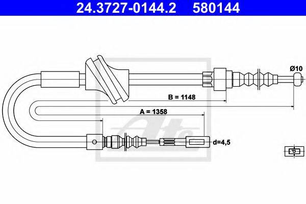 PAGID 85015 Трос, стоянкова гальмівна система