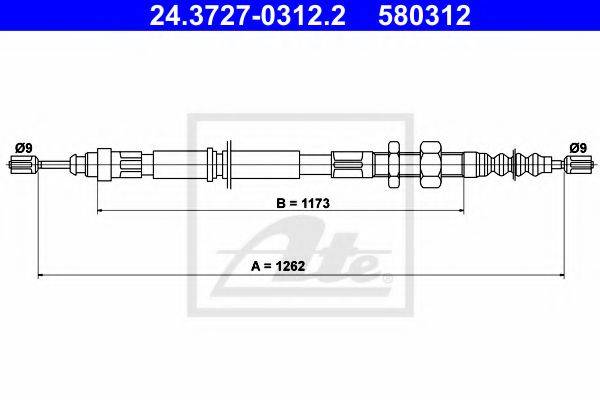 PAGID 85072 Трос, стоянкова гальмівна система