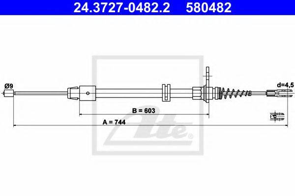 MERCEDES-BENZ 2044202685 Трос, стоянкова гальмівна система