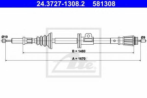 PEX 4.1073 Трос, стоянкова гальмівна система