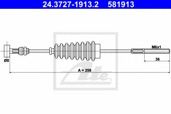 TOYOTA 4641042010 Трос, стоянкова гальмівна система