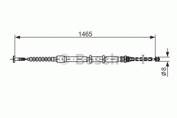 LUCAS ELECTRICAL GCH 1857 Трос, стоянкова гальмівна система