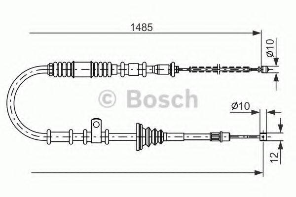 MITSUBISHI MB520341 Трос, стоянкова гальмівна система