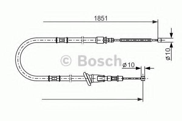 MITSUBISHI MR510572 Трос, стоянкова гальмівна система