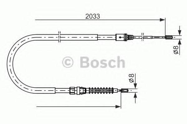 BOSCH 1987482190 Трос, стоянкова гальмівна система