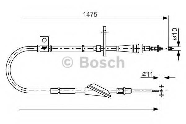 BOSCH 1987482211 Трос, стоянкова гальмівна система