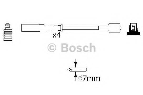 BOSCH B 961 Комплект дротів запалювання